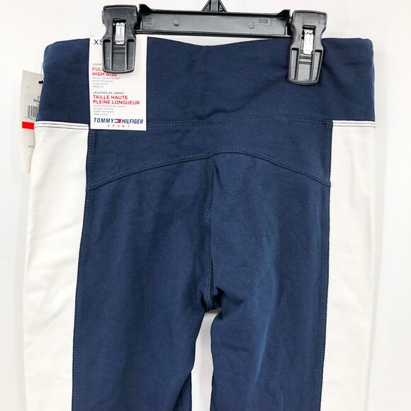 TOMMY HILFIGER Womens Performance Leggings XS Navy Blue Jersey High Rise NWT - Picture 9 of 14
